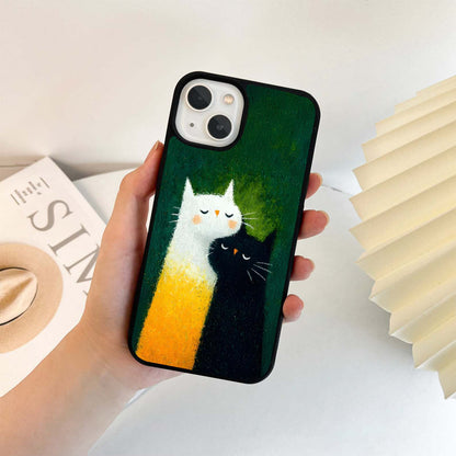Warm Meow Hug Glass Case