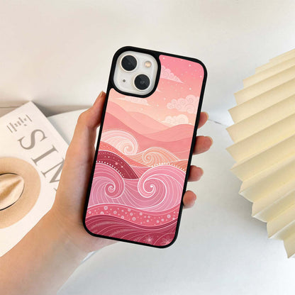 Retro Red Sunset Glass Case