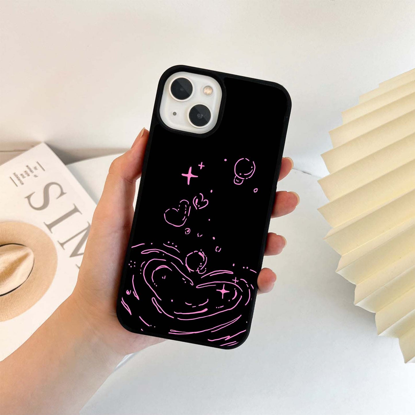 Pink Groom Art Glass Case