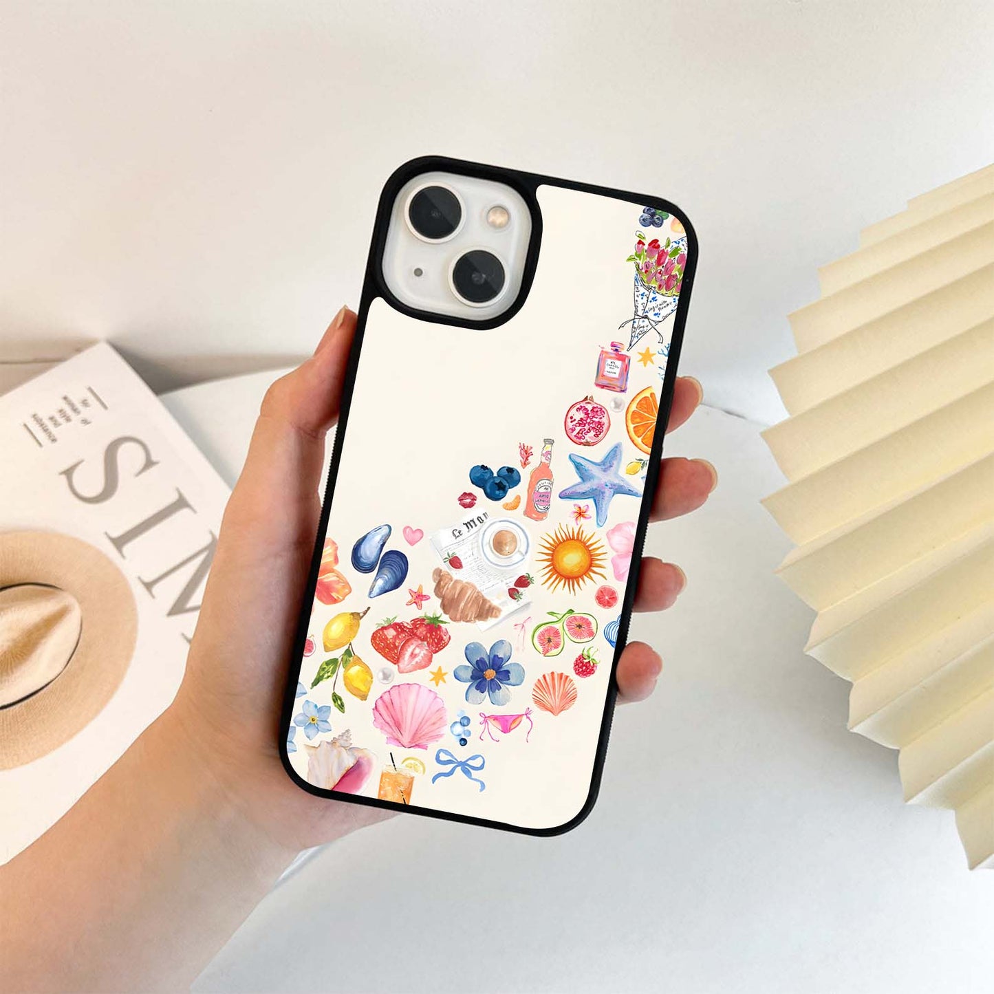 Aesthetic Colorful Doodles Glass Case