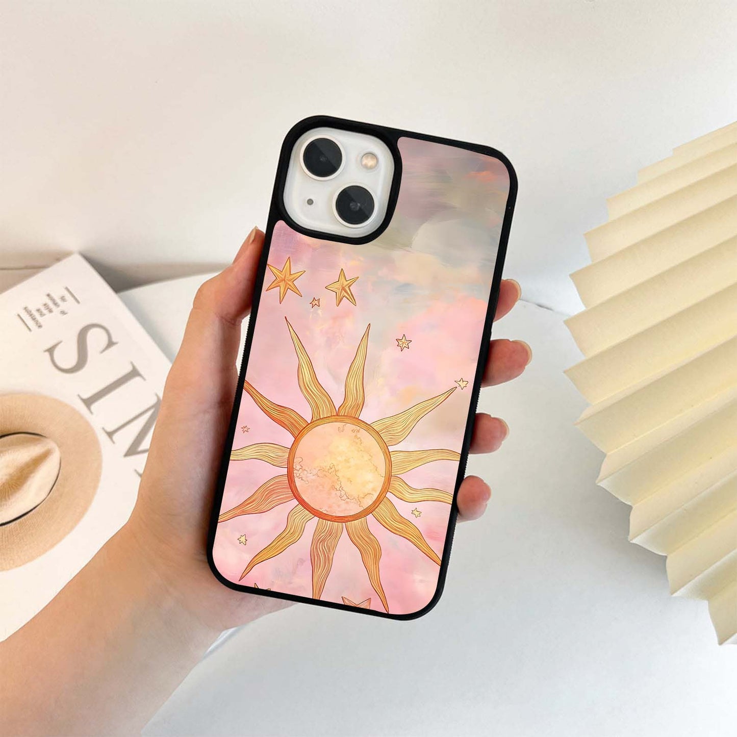 Pink Sky and Sun Glass Case