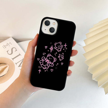 Pink LIne Art Aesthetic Glass Case