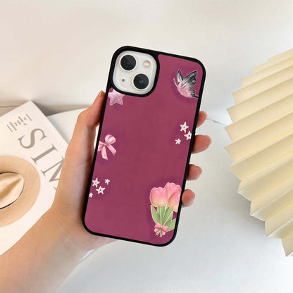 Soft Bow butterfly Glass Case