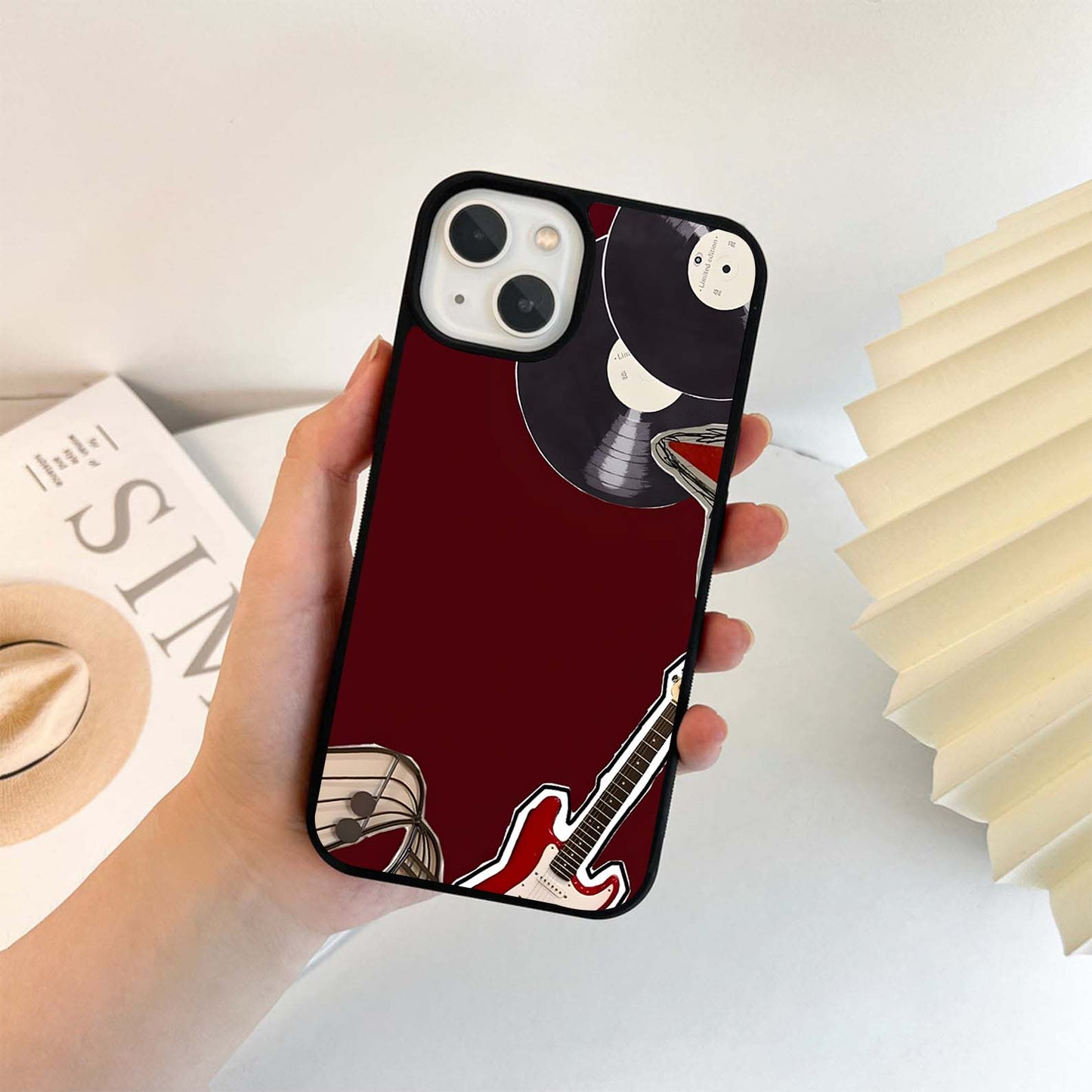 Playing Guitar Glass Case