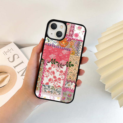 Vintage Textile Scrapbook Glass Case