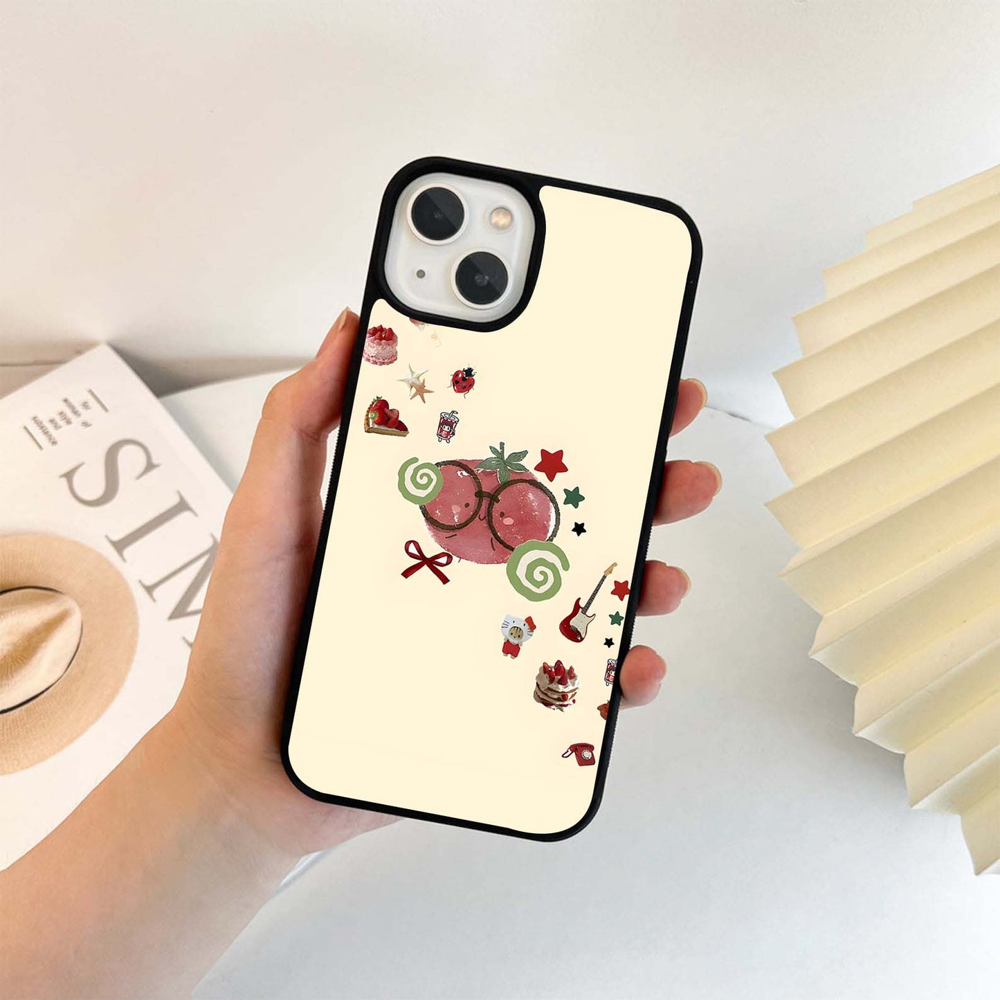 Strawberry Spark Fun Glass Case