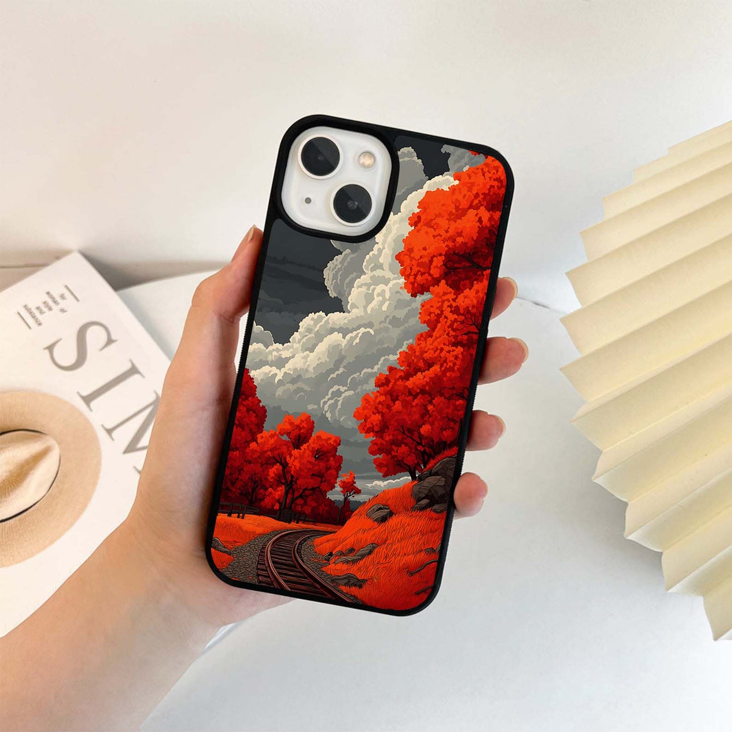 Red Haunted Way Glass Case