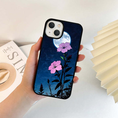 Purple Floral Aesthetic Botanical Glass Case