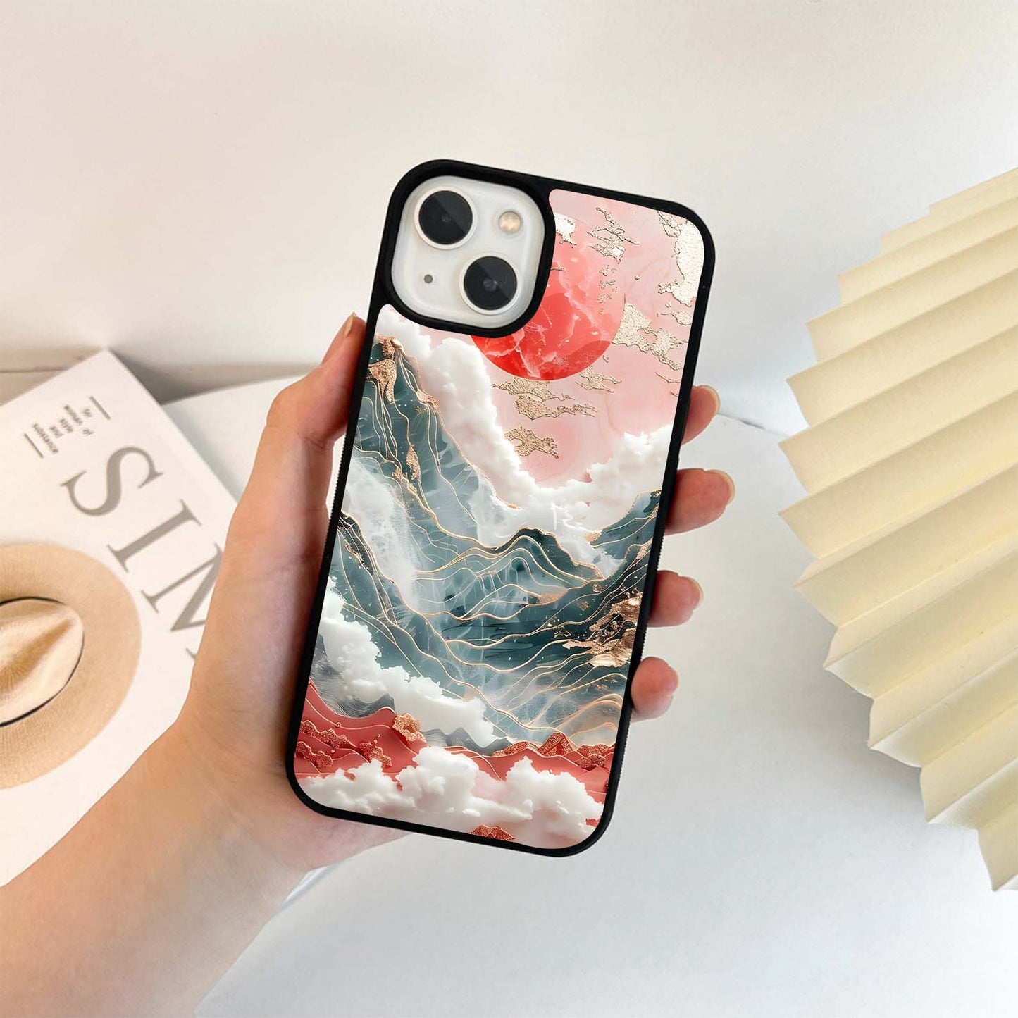 Waving Greenery Scenery Glass Case