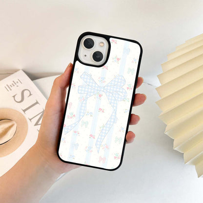 Watercolor Textures Bow Glass Case