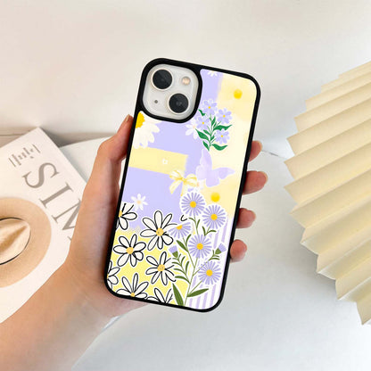 Yellow Petal Delight Glass Case