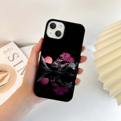 Sakura Moon Scenery Glass Case