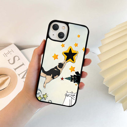 Three Lazy Cat Glass Case