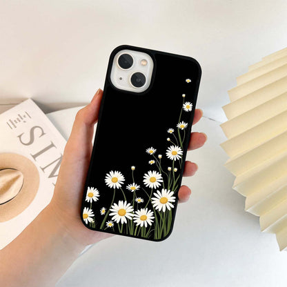 Daisy Cascade on Black Glass Case