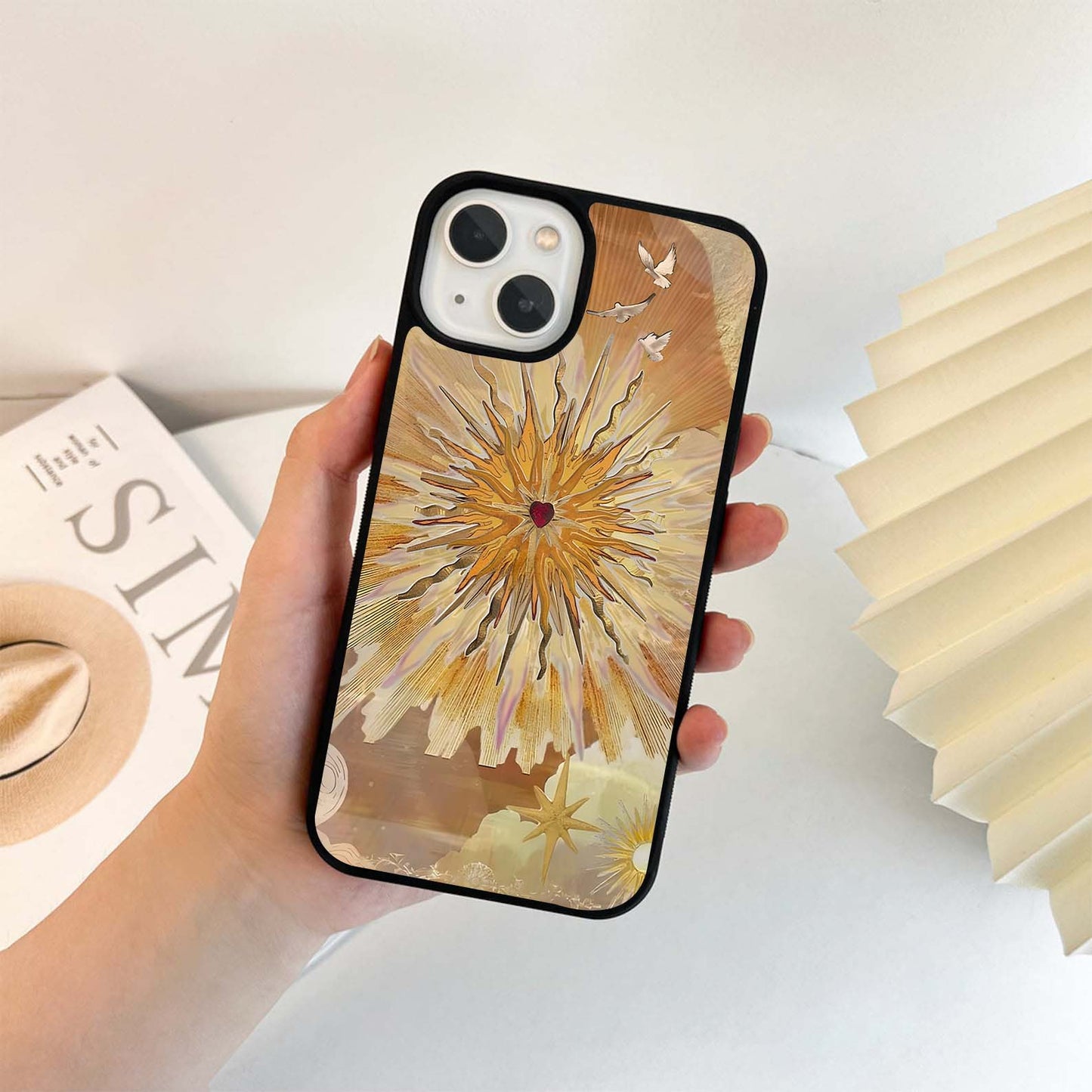 Peachy Silk Flow Glass Case