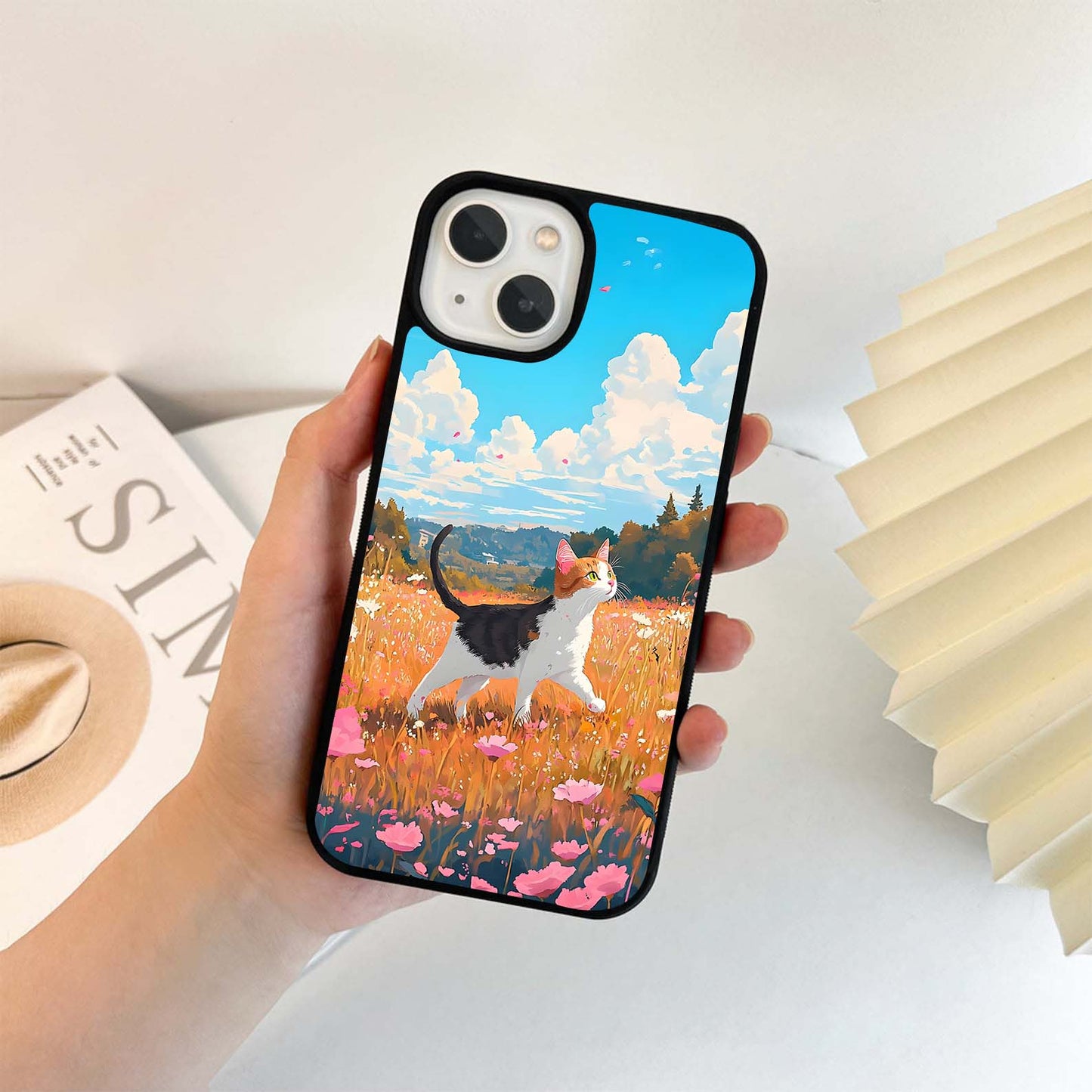 Walking Cat Glass Case