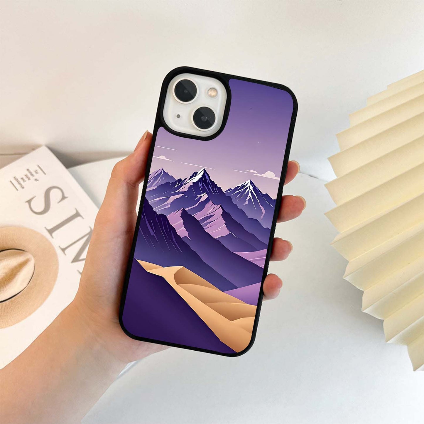 Geomatric Purple Glass Case