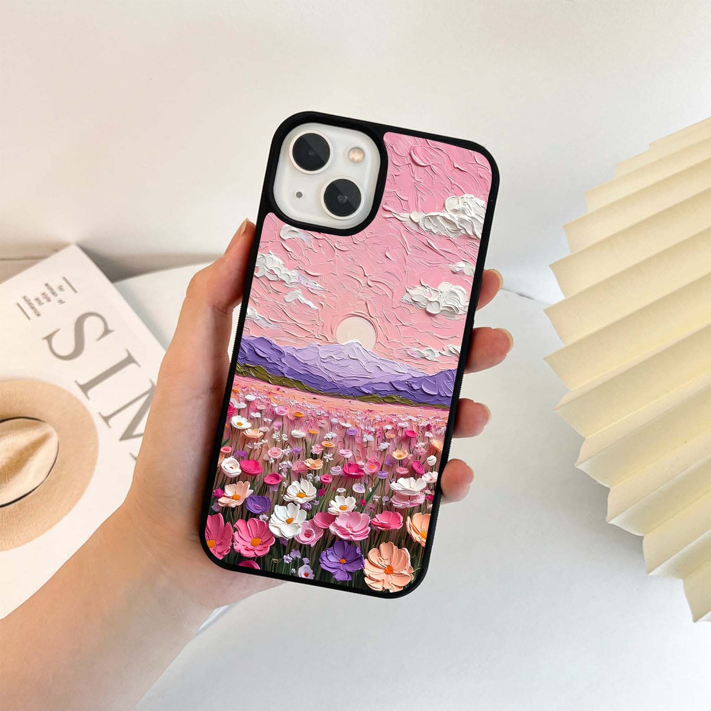 Pink Pastel Groovy Art Glass Case