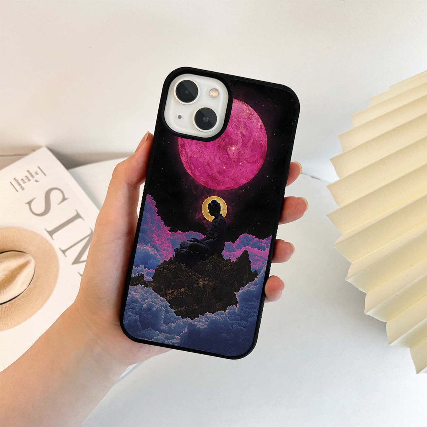 Buddha & Planets Glass Case