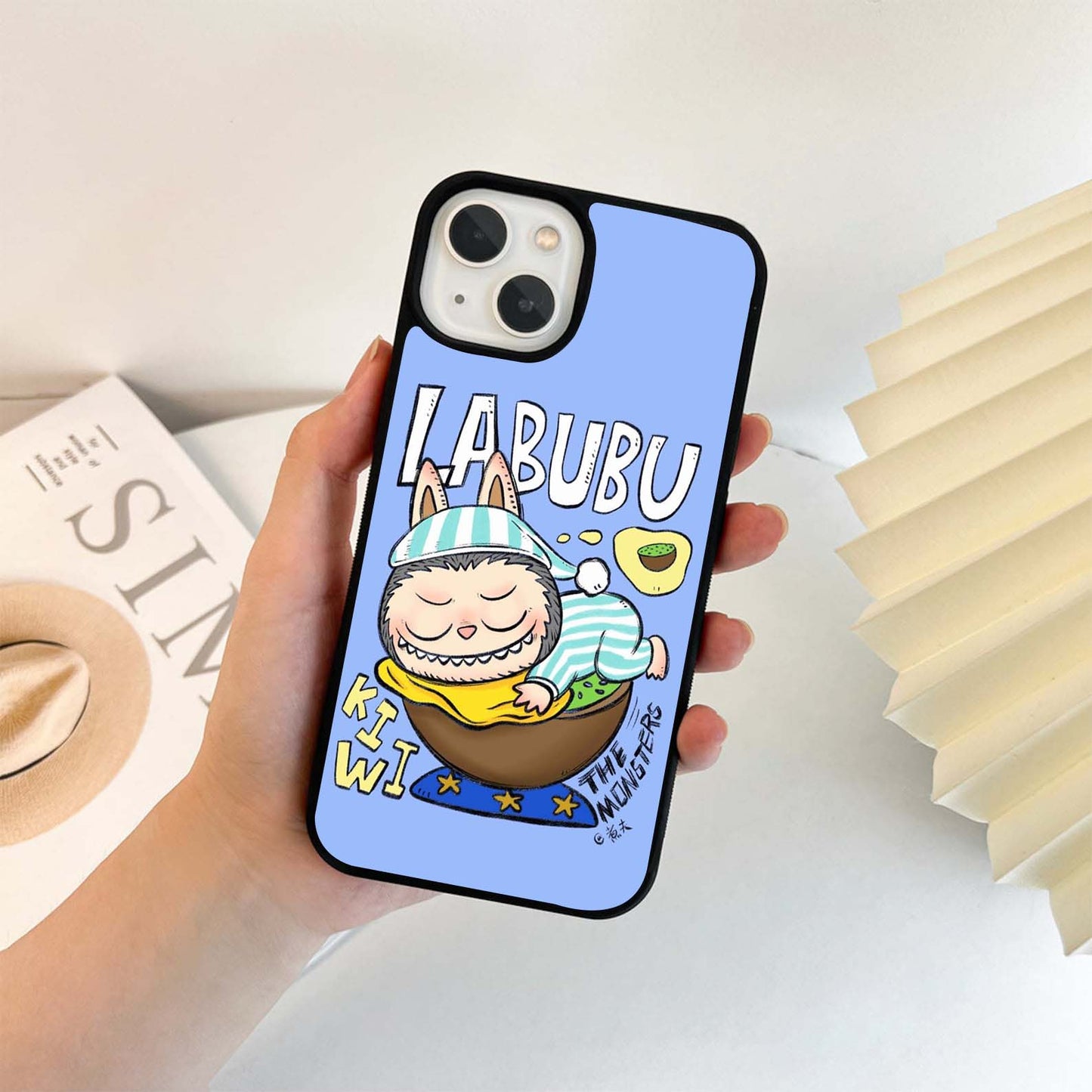 Lavender Background With Labubu Glass Case