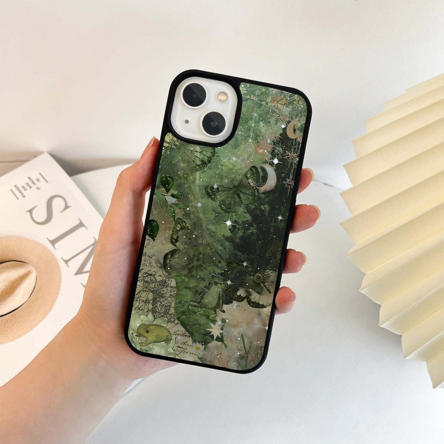 Aesthetic Green Mirage Glass Case