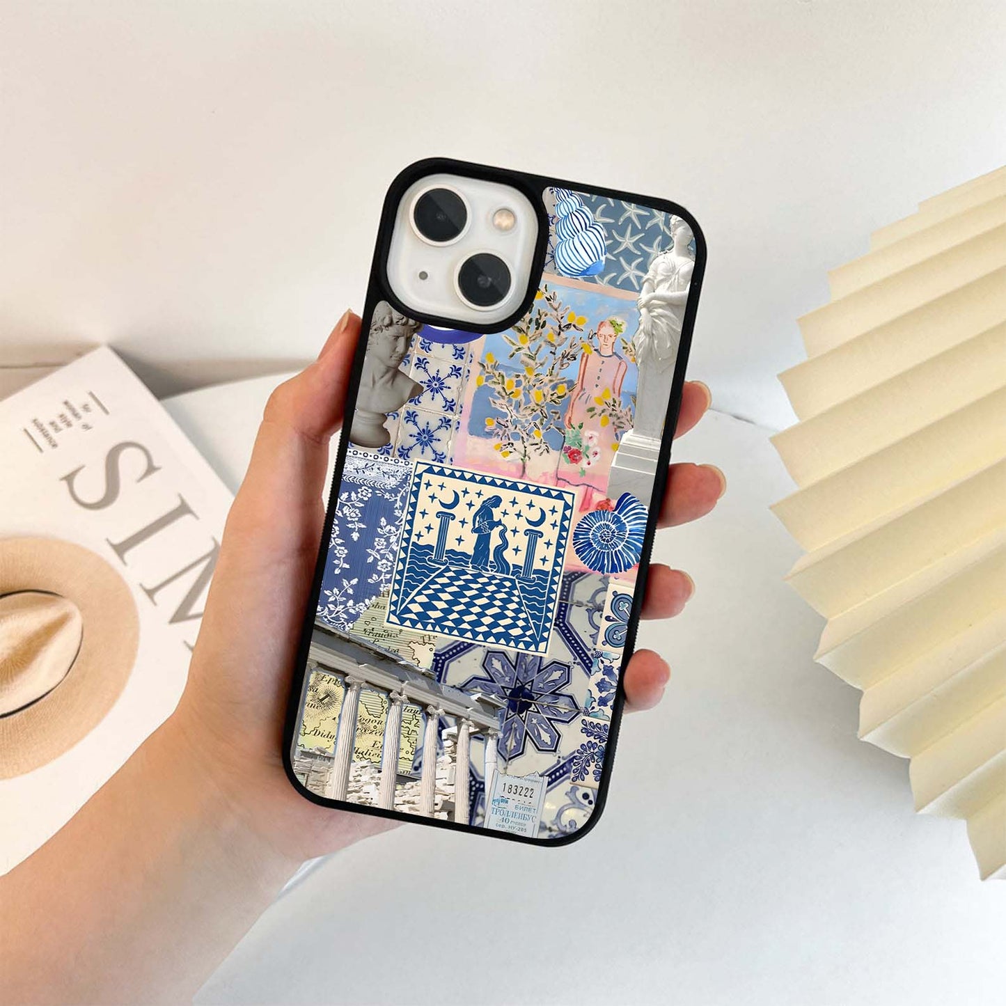 Aesthetic Evil Eye Scenery Glass Case