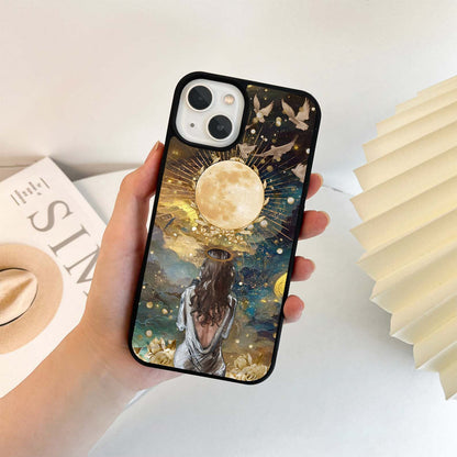 Night Sky Girl Glass Case