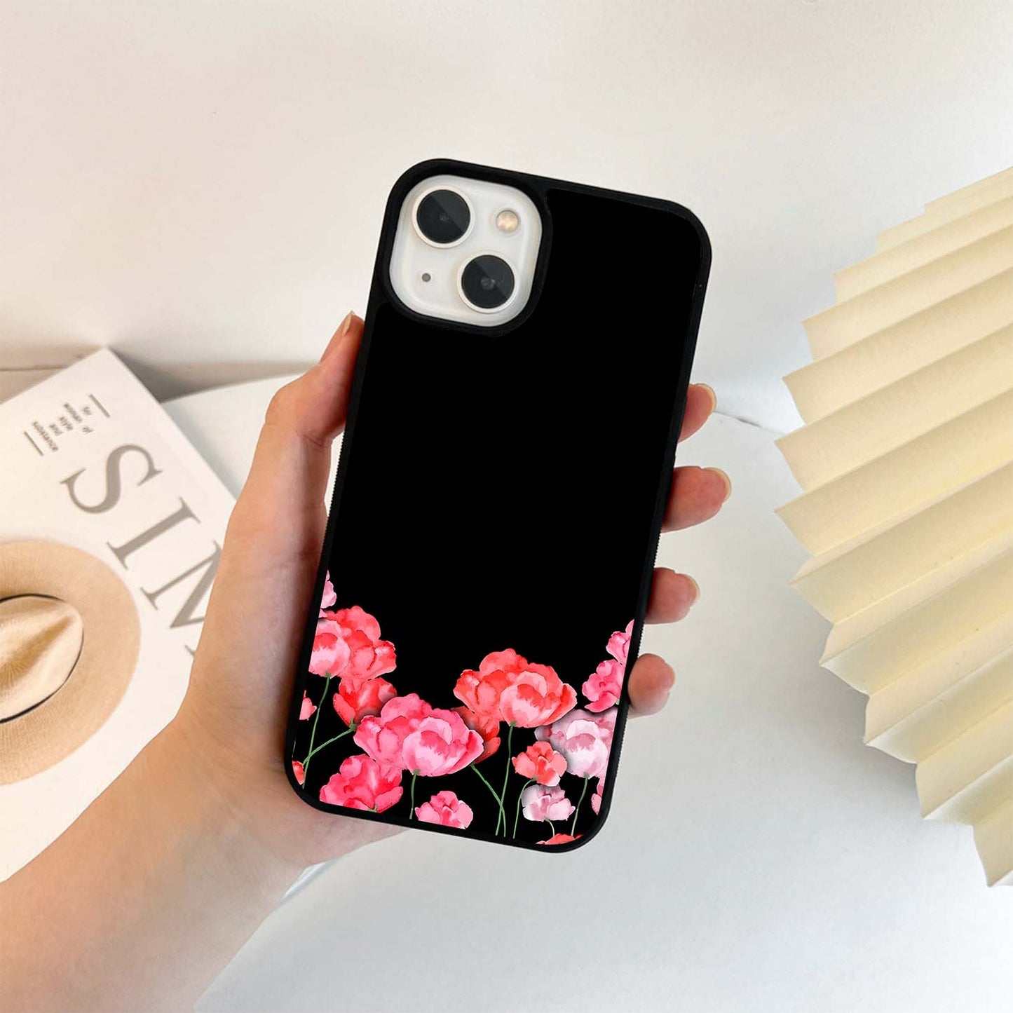 Velvet Bloom Frame Glass Case