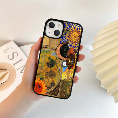 Aesthetic Shuffle Moon Glass Case