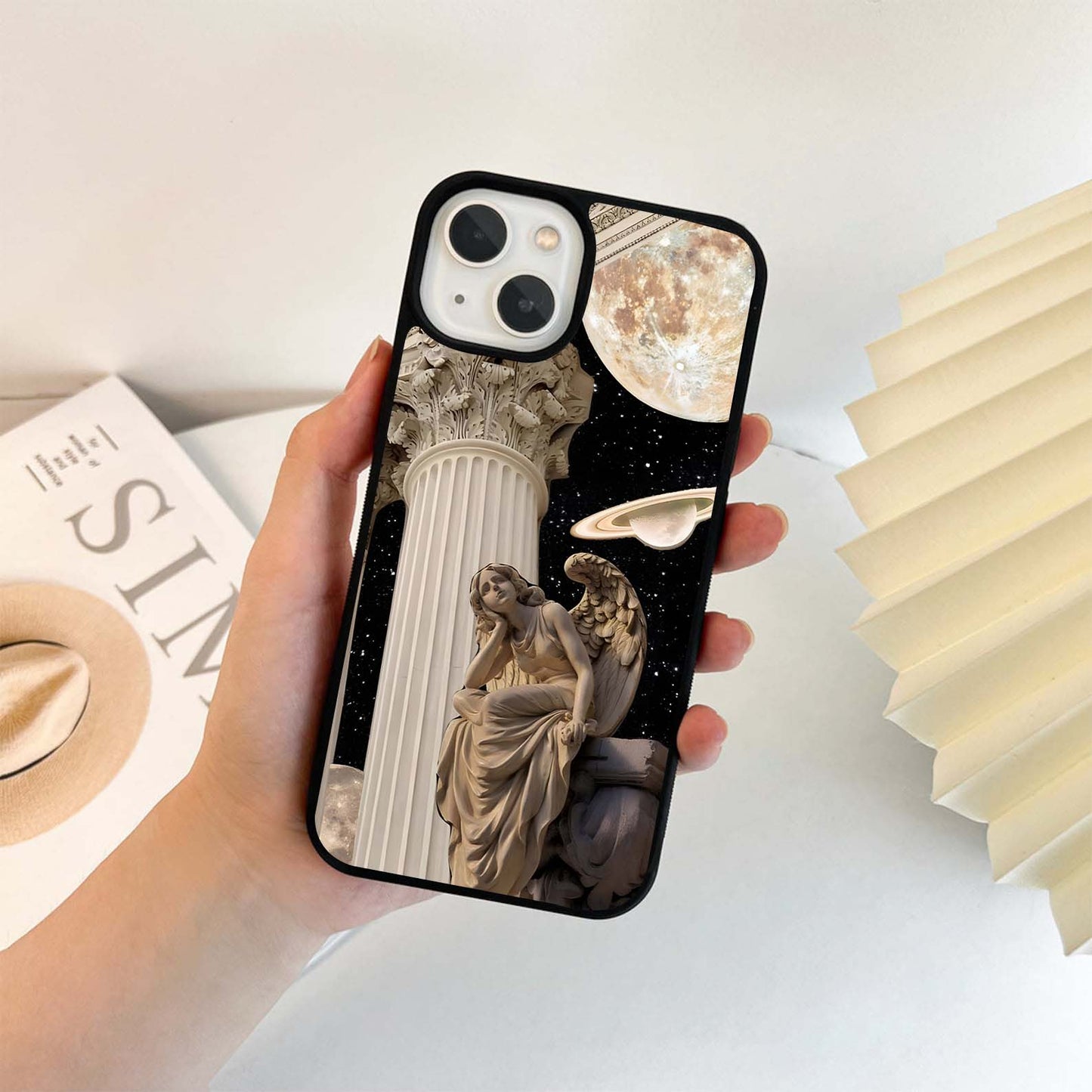 Moon Night Greece Glass Case