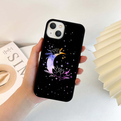 Watercolor Moon & Lotus Glass Case