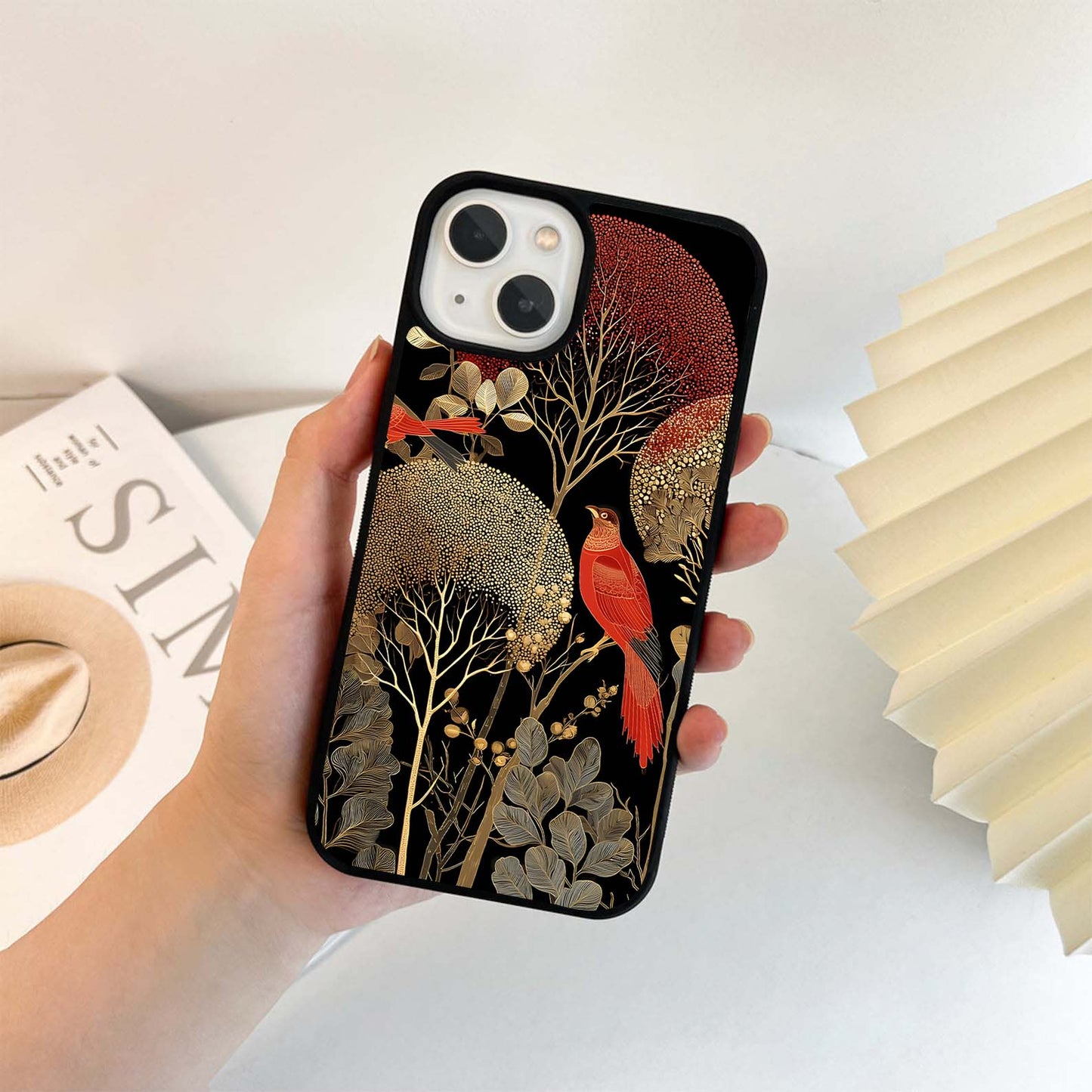 Golden Aviary Grove Glass Case