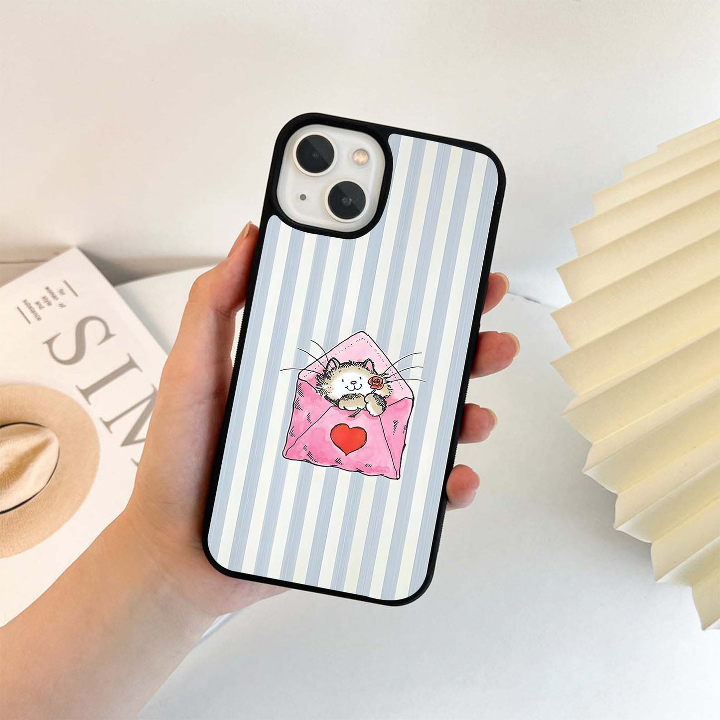 Beared Cat Glass Case