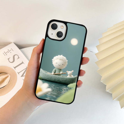 Row With Bunny Glass Case