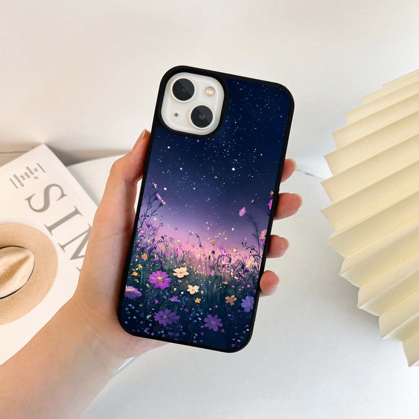 Whimsical Wildflowers Glass Case