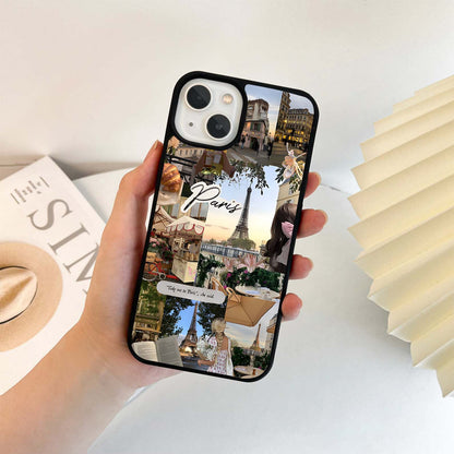 Paris Aesthetic Collage Glass Case