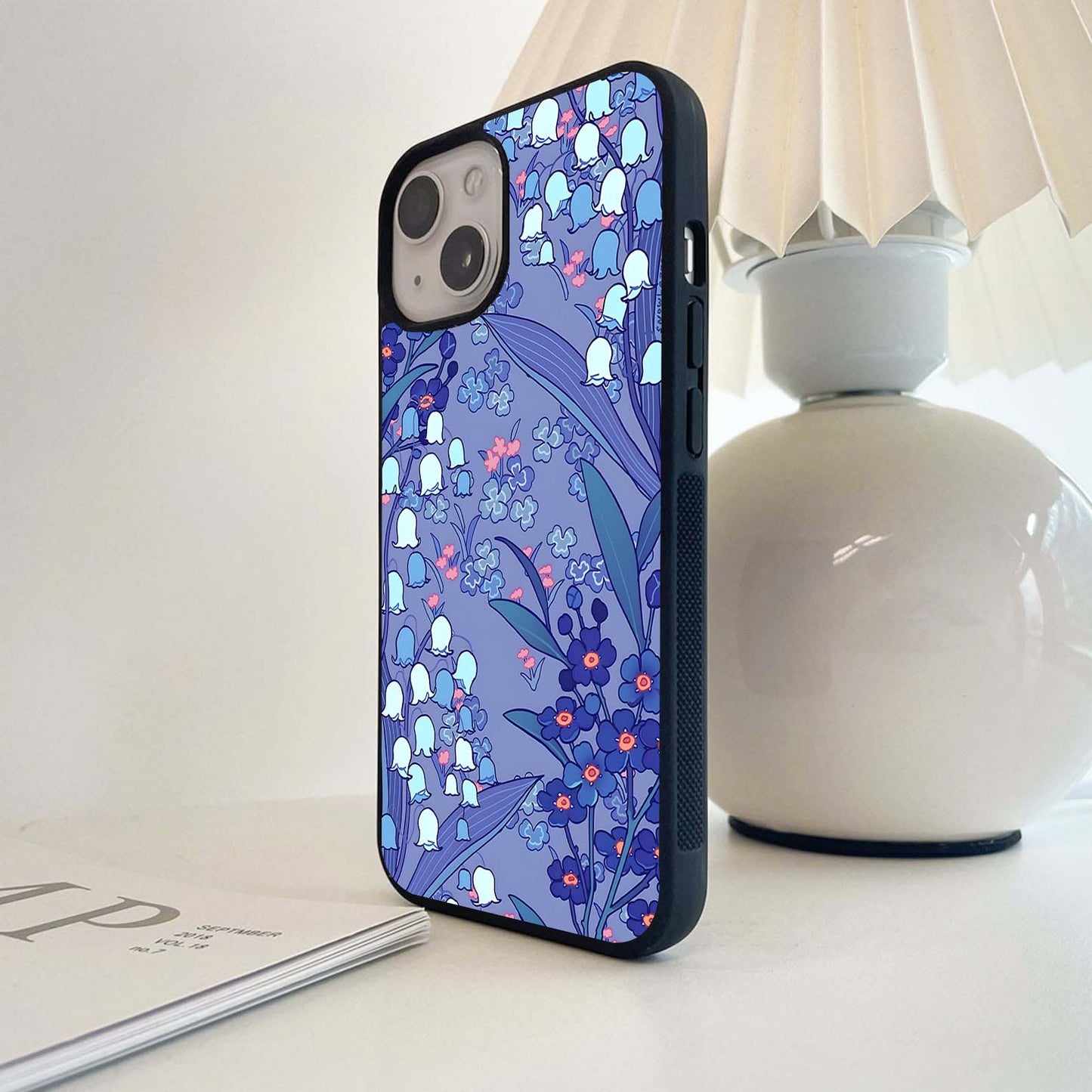 Whispering Bluebells Glass Case