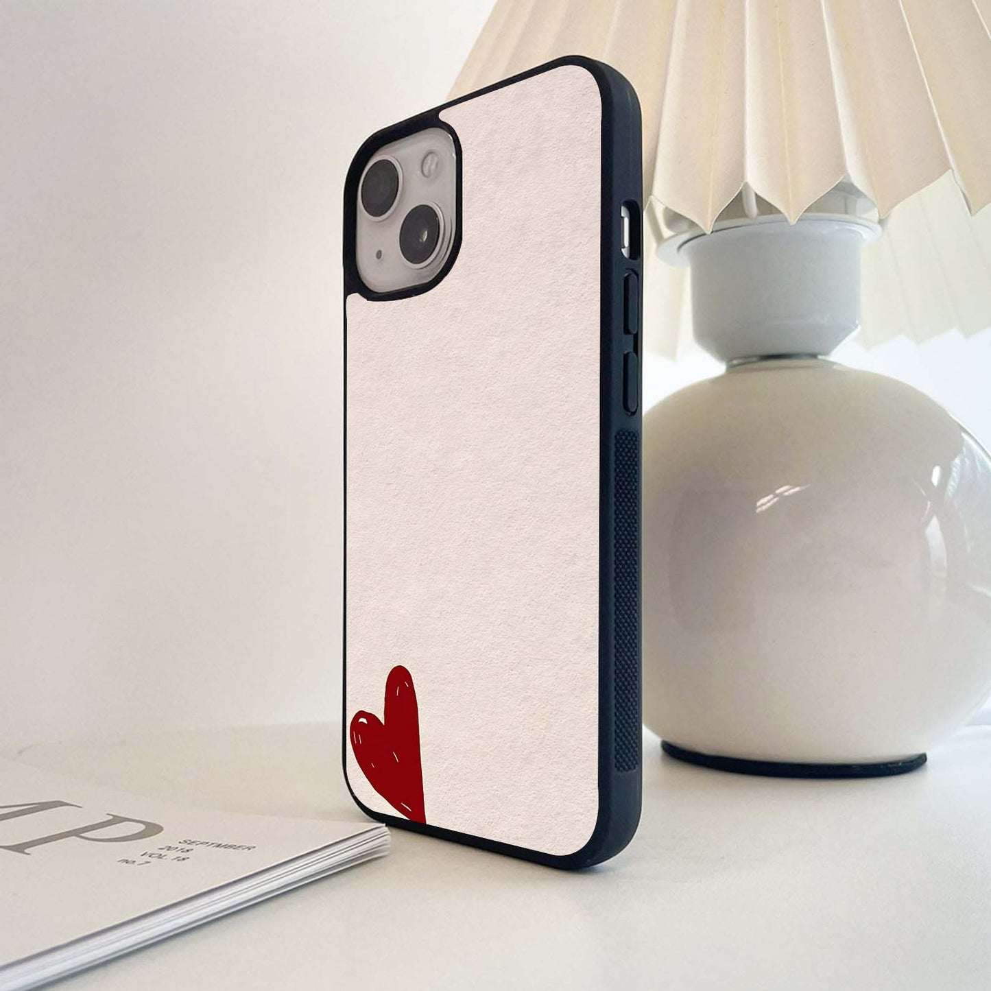 Soft Wave Heart Glass Case