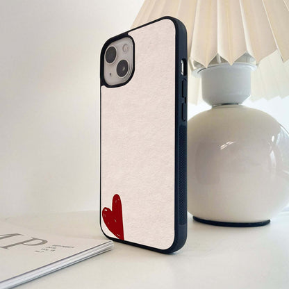 Soft Wave Heart Glass Case