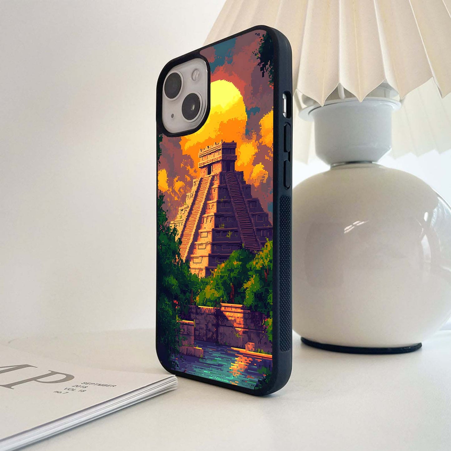 Pixel Sun Temple Glass Case