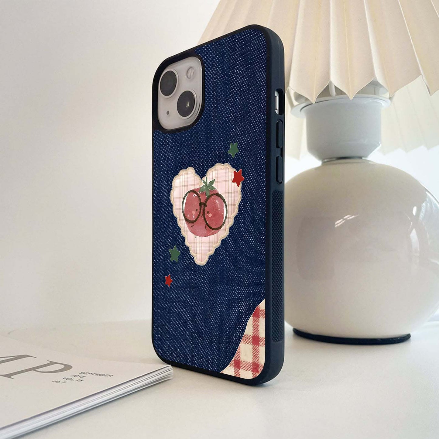 Tomato Heart Patch Glass Case