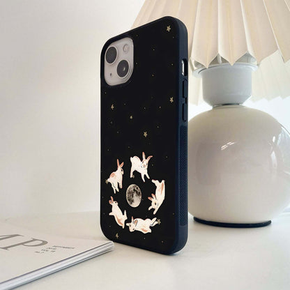 Lunar Bunny Dance Glass Case