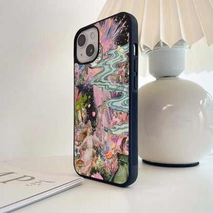 Sunset Crane Dance Glass Case