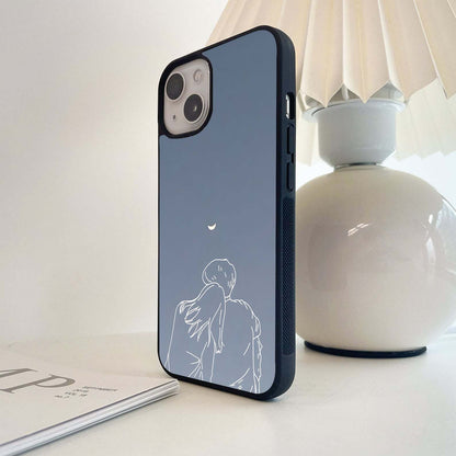 Moonlit Forever Couple Glass Case