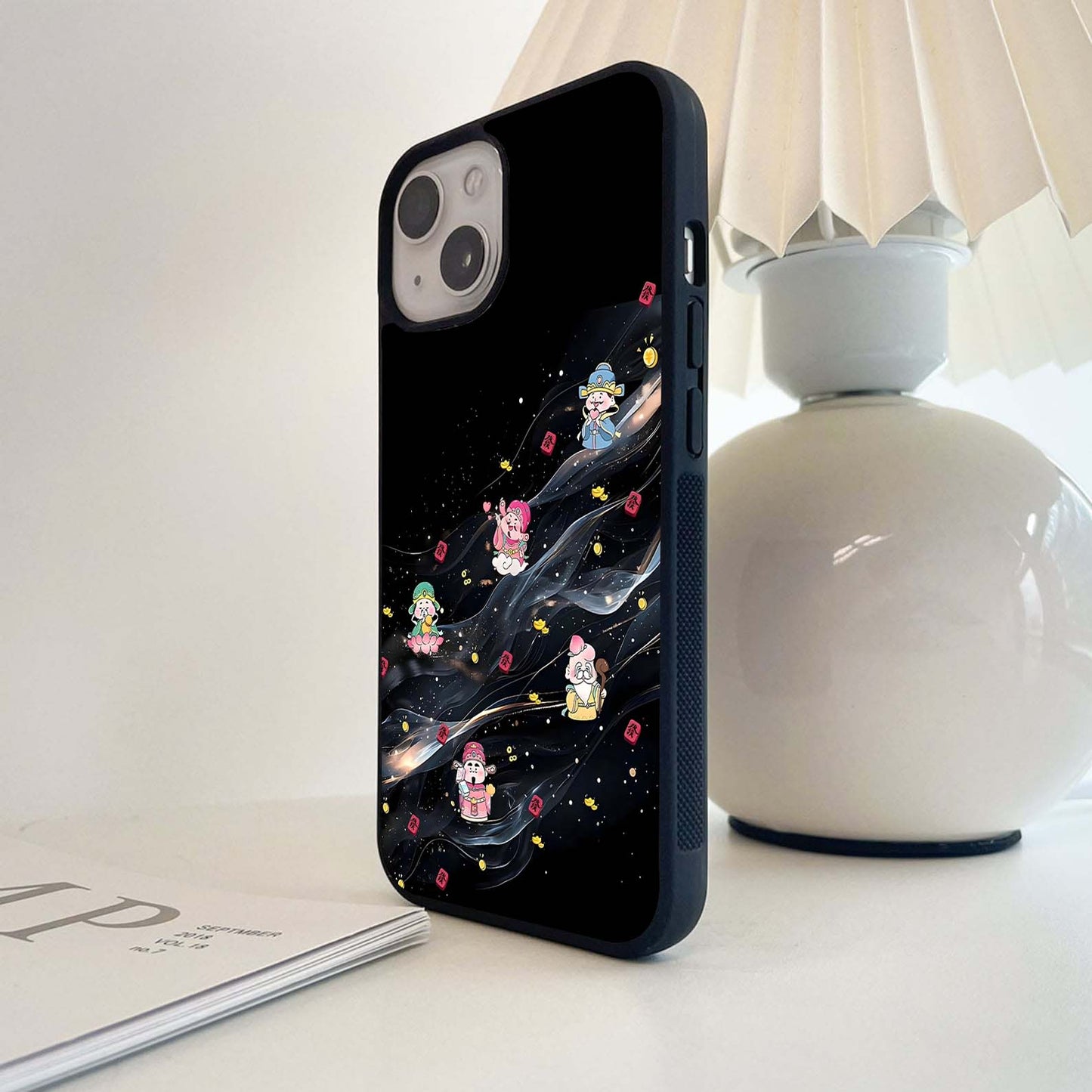 Galaxy Pig Gods Glass Case