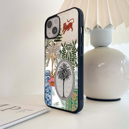 Aesthetic Tropical Tapestry Glass Case