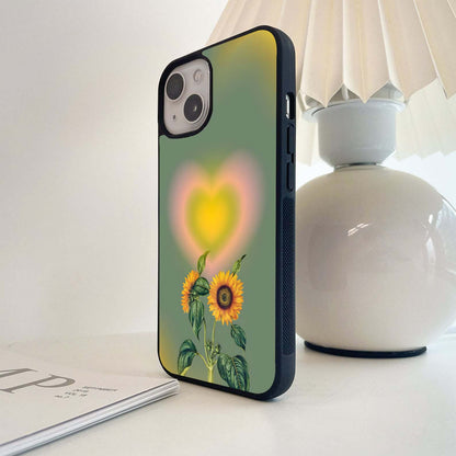 Attractive Sunflower Glass Case