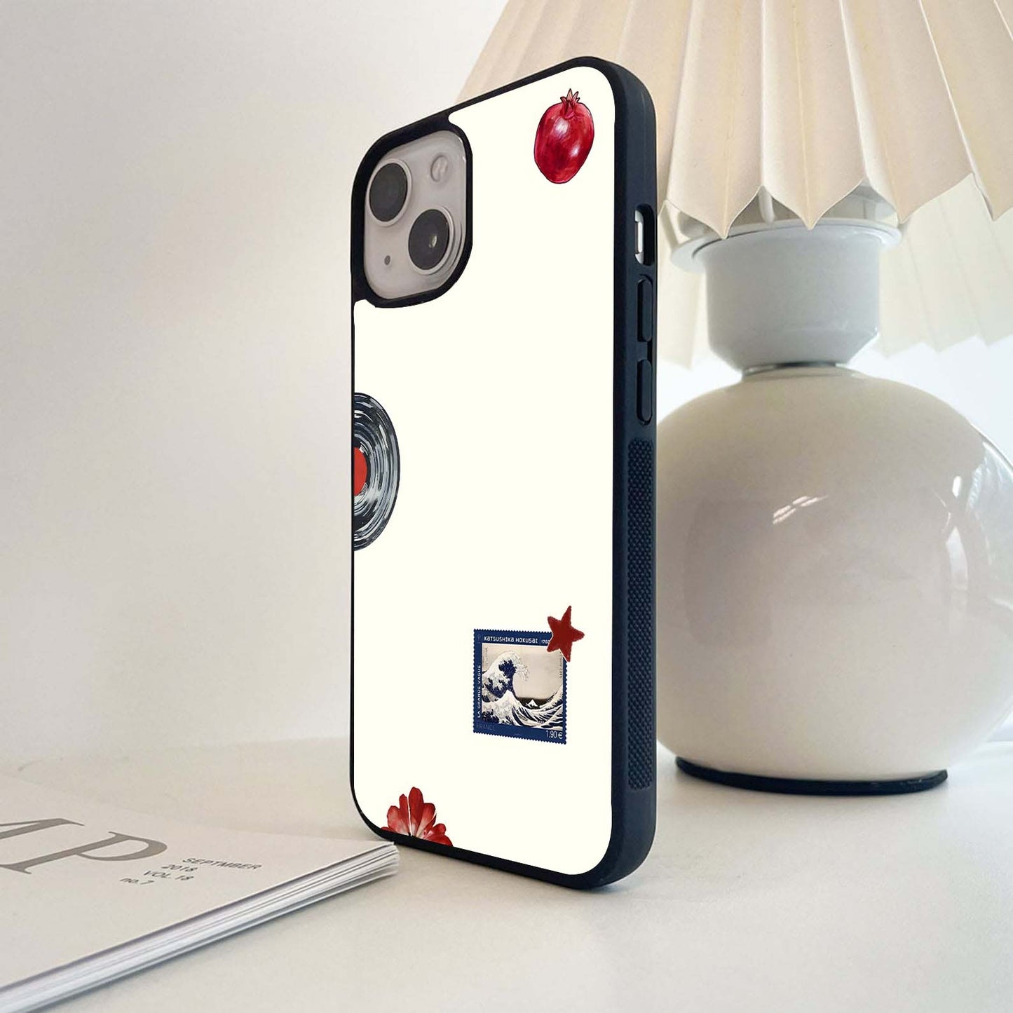 Classic Red Gingham Checks Glass Case