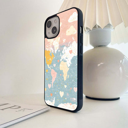 Love Around Earth Glass Case