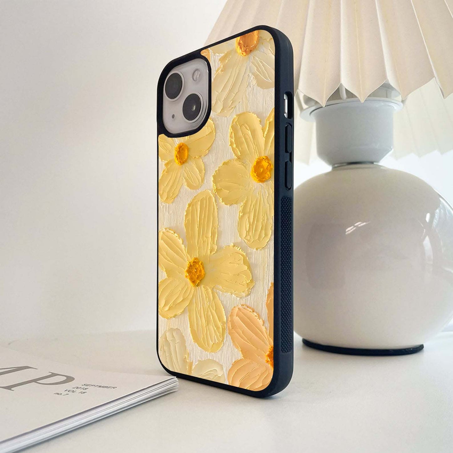 Golden Petal Delight Glass Case